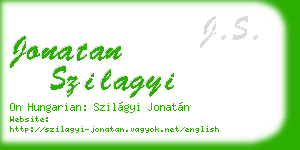 jonatan szilagyi business card